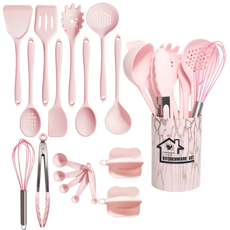 Conjunto de Utensílios de Cozinha em Silicone – 18 Peças
