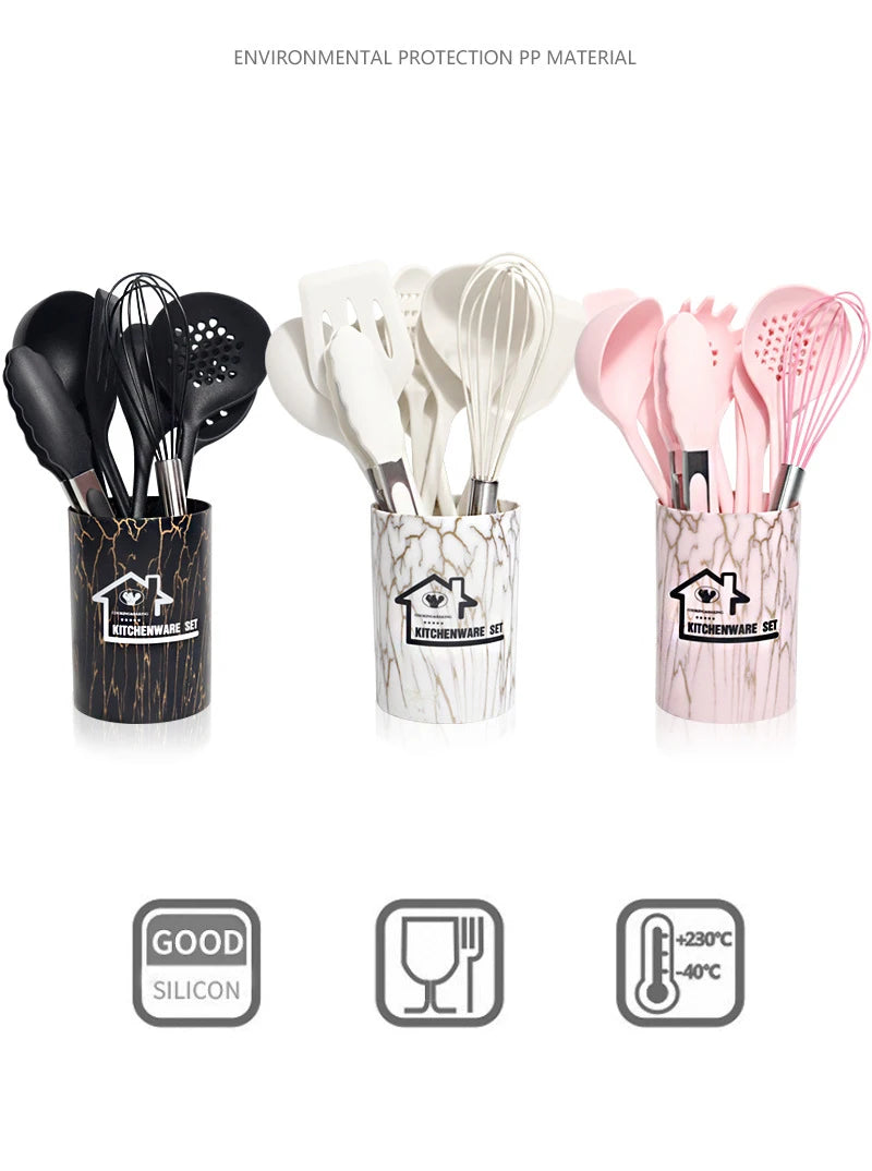 Conjunto de Utensílios de Cozinha em Silicone – 18 Peças